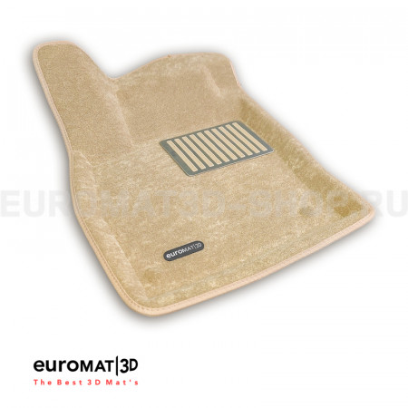 Текстильные 3D коврики Euromat3D Lux в салон для Volkswagen Golf 7 (2013-2019) № EM3D-004507T Бежевые