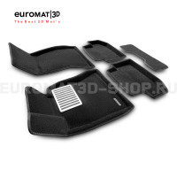 Текстильные 3D коврики Euromat3D Lux в салон для Bmw 5 (F10) (2014-2016) № EM3D-001218