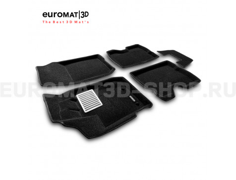 Текстильные 3D коврики Euromat3D Lux в салон для Renault Kaptur (2016-) № EM3D-004206