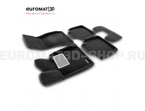 Текстильные 3D коврики Euromat3D Lux в салон для Bmw 3 GT (F34) № EM3D-001216