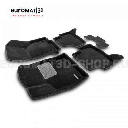 Текстильные 3D коврики Euromat3D Business в салон для Volkswagen Passat B8 (2016-) № EMC3D-005401