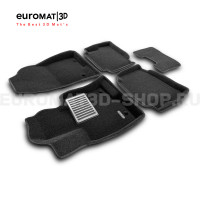 Текстильные 3D коврики Euromat3D Lux в салон для Mazda CX-9 (2017-) № EM3D-003401
