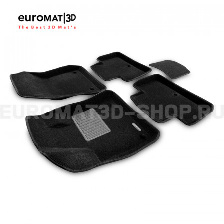 Текстильные 3D коврики Euromat3D Premium в салон для Infiniti QX50 (2018-) № EMPR3D-002804