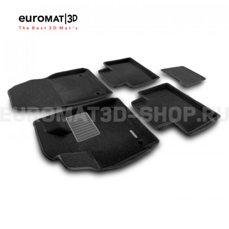 Текстильные 3D коврики Euromat3D Business в салон для Exeed TXL (2019-) № EMC3D-001423