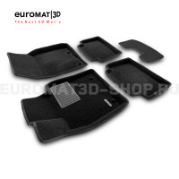 Текстильные 3D коврики Euromat3D Business в салон для MAZDA 3 (2019-) № EMC3D-003400