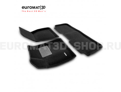 Текстильные 3D коврики Euromat3D Business в салон для Tesla Model S (2012-) № EMC3D-004900