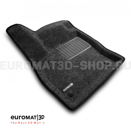Текстильные 3D коврики Euromat3D Business в салон для Skoda Octavia A8 (2020-) № EMC3D-004507G Серые