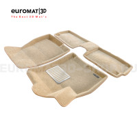 Текстильные 3D коврики Euromat3D Lux в салон для Chery Tiggo 8 PRO (2019-2023) № EM3D-001422T Бежевые