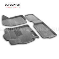 Текстильные 3D коврики Euromat3D Business в салон для Exeed LX (2022-) № EMC3D-001425G Серые