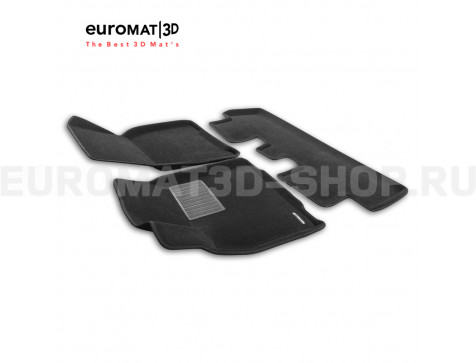 Текстильные 3D коврики Euromat3D Business в салон для Tesla Model Y (2020-) № EMC3D-004902