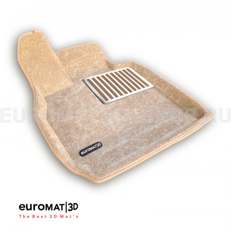 Текстильные 3D коврики Euromat3D Lux в салон для Exeed RX (2023-) № EM3D-001427T Бежевые