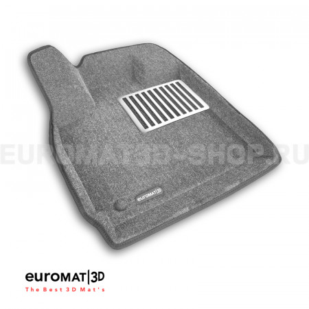 Текстильные 3D коврики Euromat3D Lux в салон для Exeed TXL (2019-) № EM3D-001423G Серые